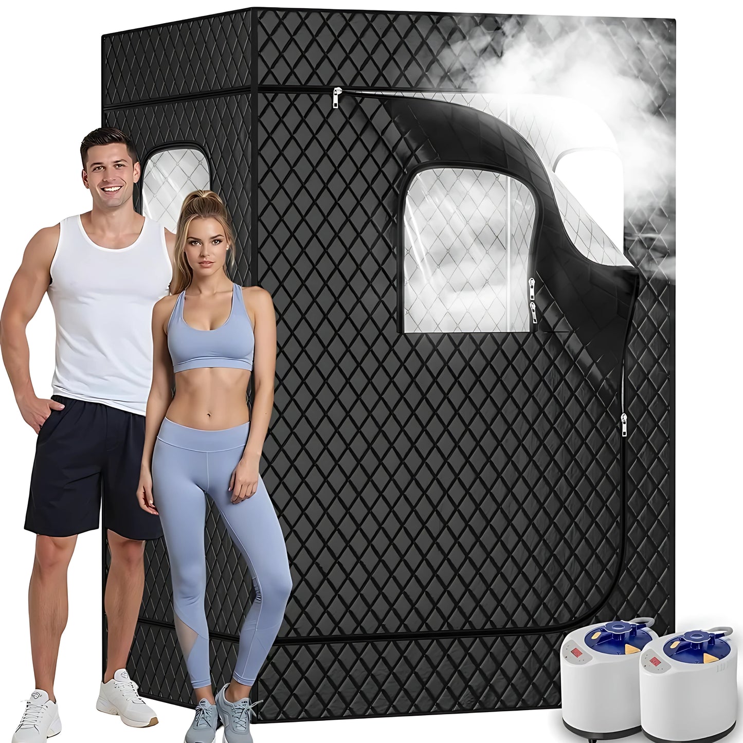 Dual Steamer Portable Sauna | 2 Person Home Recovery Tent