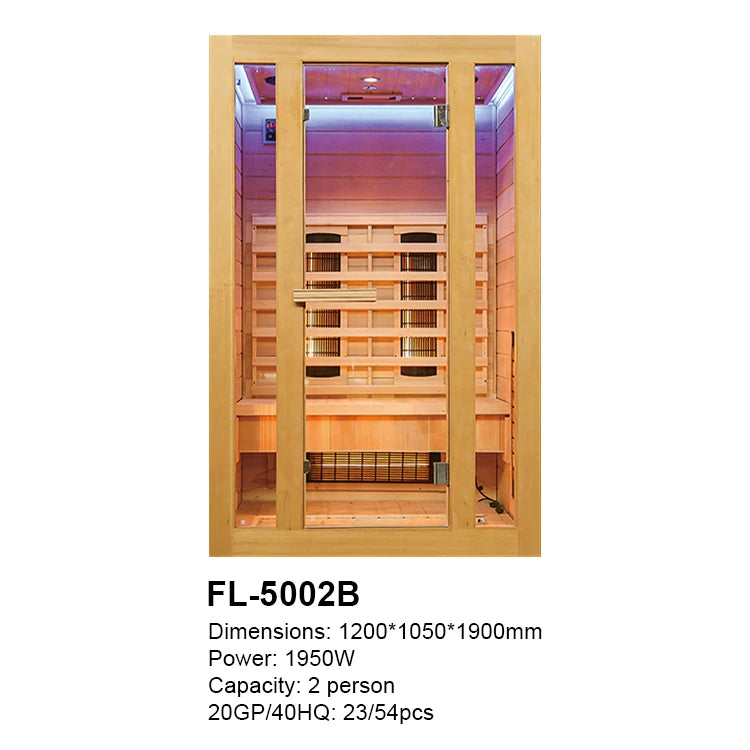 Luxury 2-Person Indoor Far Infrared Sauna