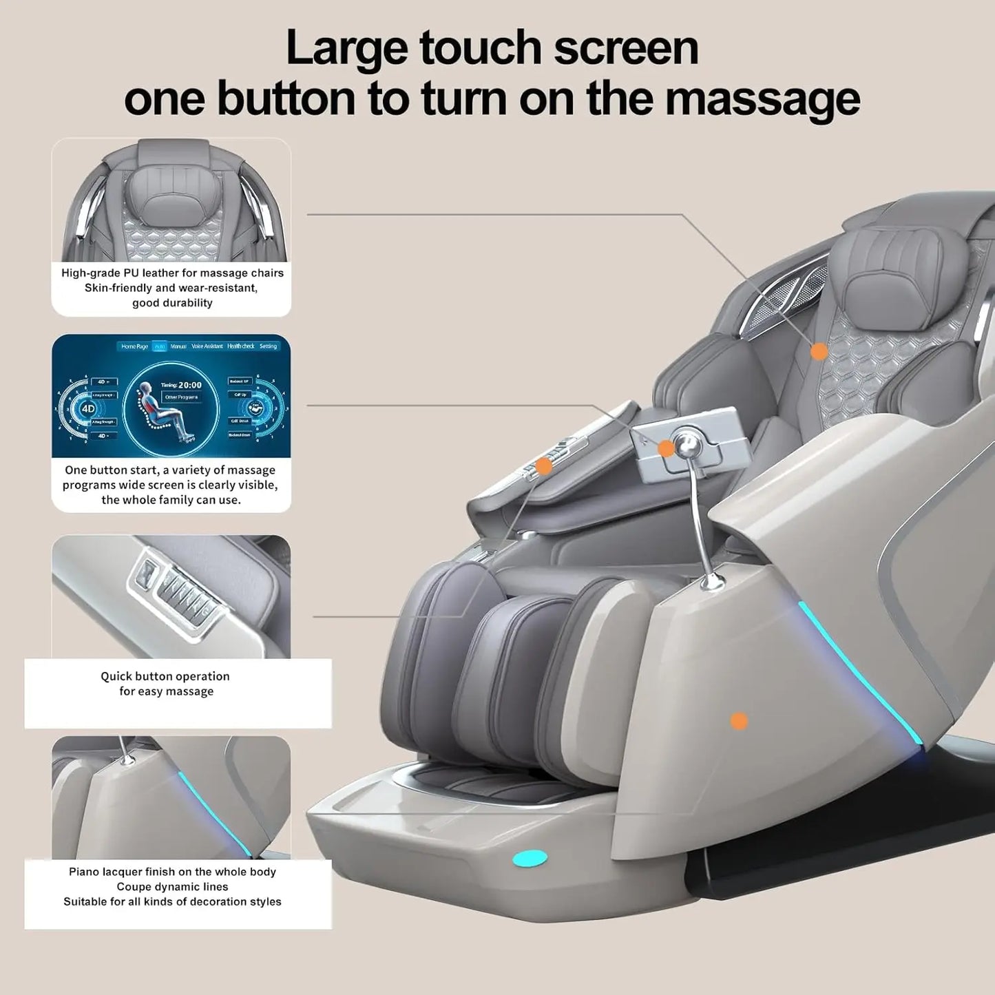 Advanced 5D Zero Gravity Massage Chair | Full Body Yoga Stretch & Calf Relief